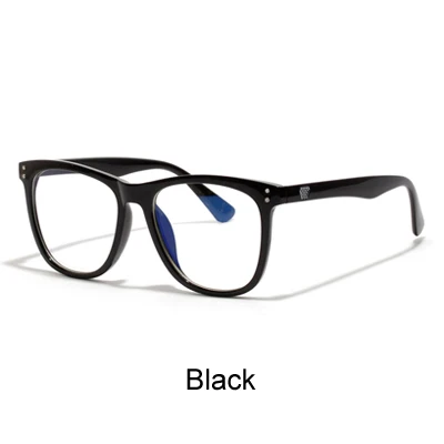 Ralferty, очки, оправа, анти-синий светильник, очки для компьютера, винтажные очки для женщин, большие квадратные очки, мужские Оптические очки W8971 - Цвет оправы: Black