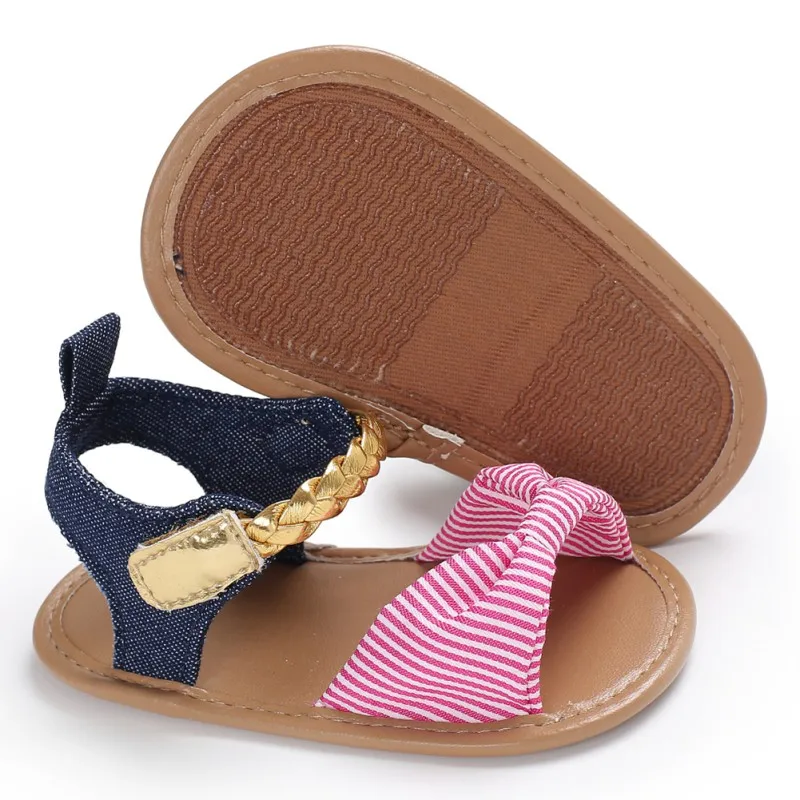 Г., новые летние стильные сандалии с милым бантом для маленьких девочек модная повседневная Милая обувь узор в горошек, A19