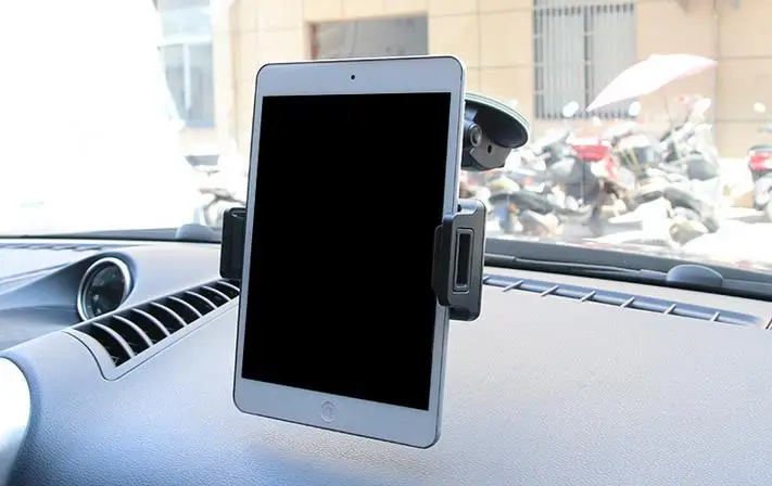 Автомобиль IPAD Tablet PC Кронштейн большой присоски навигации кронштейн Многоракурсность складной Поддержка крючок для оборудования Ширина 10,5- 17,5 см