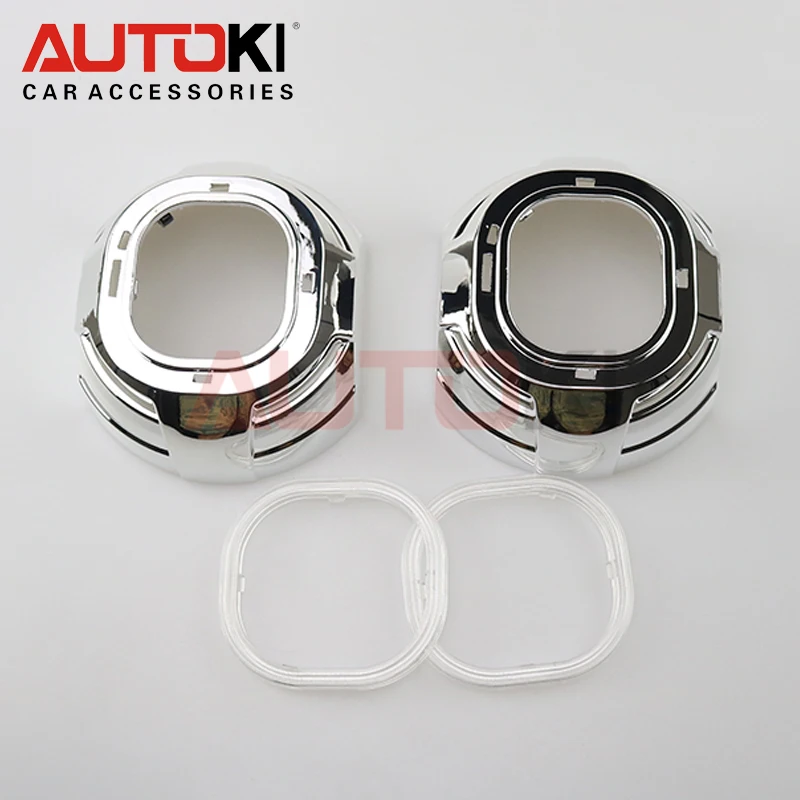 Autoki 3.0 inch Square Q5 Lens hid projector shroud Mask headlight