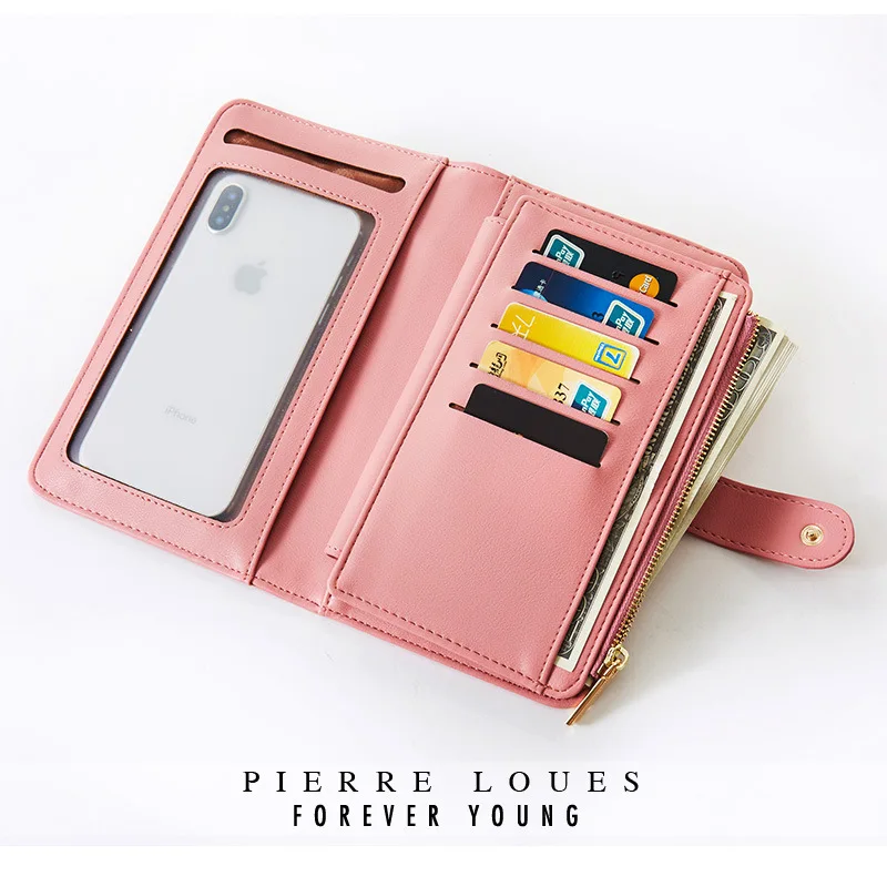 

Women Wallets Small Fashion Clutch Brand Leather New Purse Ladies Card Bag For Female Zipper Purse Money Clip Long Wallet