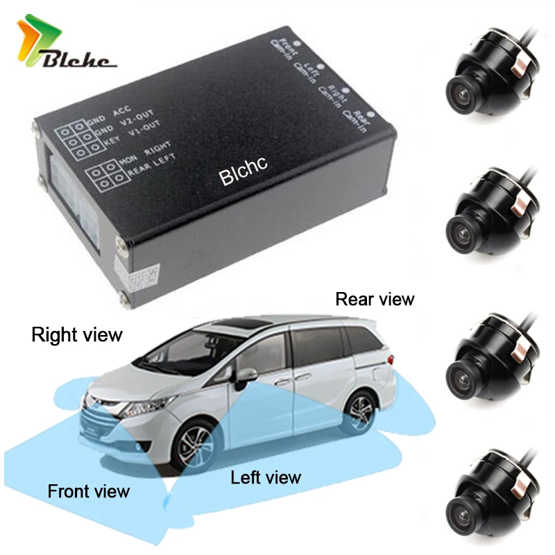 

Car Parking Assistance Panoramic View All Round Rearview Camera System For Car Universal With Monitor System 360 Degree View