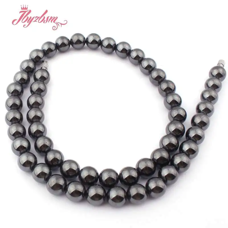 10 мм 11 мм черный круглый(без магнитного) Кровавик; натуральный камень Бусины модные ювелирные изделия ожерелье женский подарок
