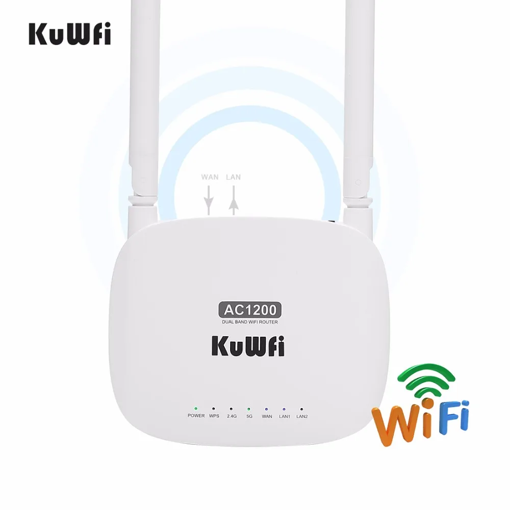 KuWFi 2 4 ГГц 5 двухдиапазонный беспроводной Wi Fi маршрутизатор повторитель скорость