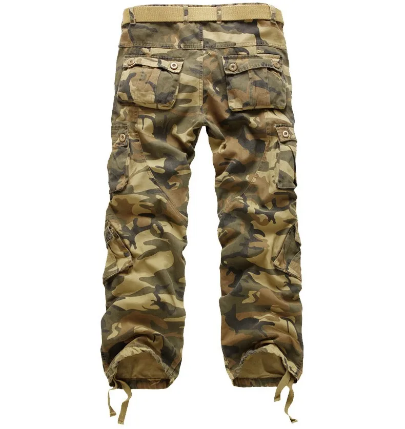 Facecozy Men Autumn Tactical Military Sports Pant Male Outdoor Multi-pockets Hiking Loose Style Trouser 4