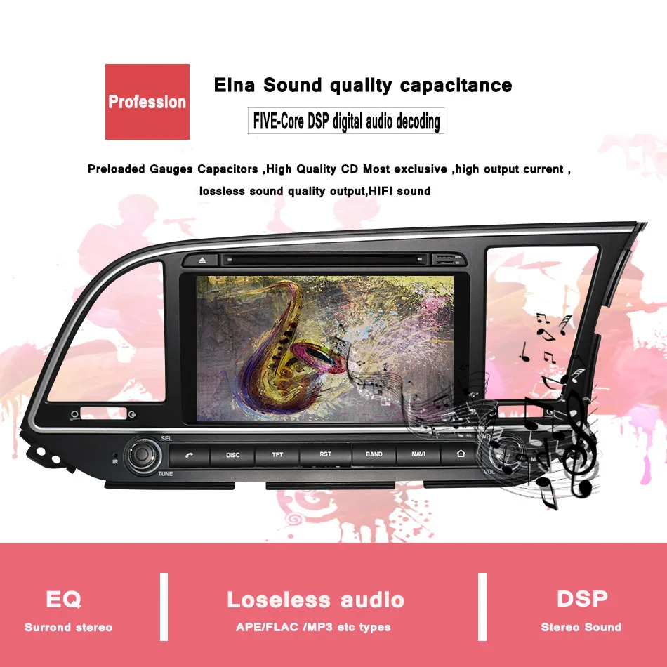 Perfect Octa Core Android 9.0 Car Dvd Player For 8" HYUNDAI ELANTRA Avante MD 2016 2017 Gps BT Radio Stereo Audio Video DVR Multimedia 3