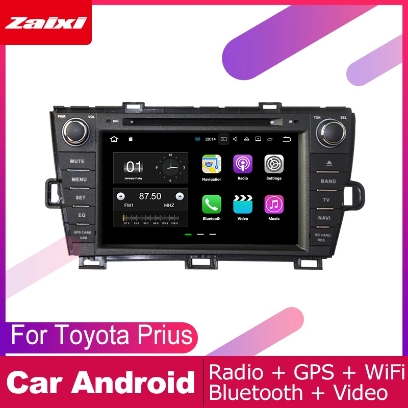 Sale ZaiXi For Toyota Prius 2009~2015 Car Android Multimedia System 2 DIN Auto DVD Player GPS Navi Navigation Radio Audio WiFi 1