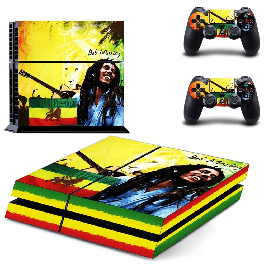 

PS4 Designer Skin Decal for PlayStation 4 Console System and PS4 Wireless Dualshock Controller - Bob Marley