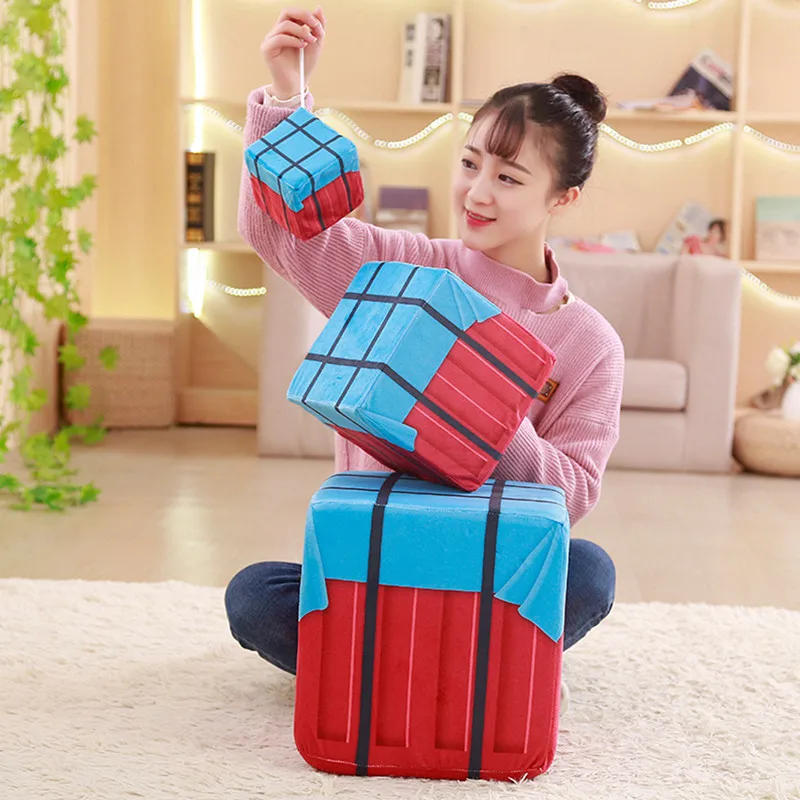 

Plush Playerunknowns Battlegrounds Air Drop Plush Pillow Cushion Hand Warmer Plush Cube Jedi Survival Kids Birthday Gifts