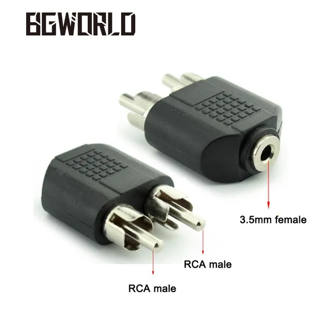 Double Rca Av Plug Convert 3 5mm 1 8 Jack Adapters Male To Female Double Rca Av Plug Convert 3 5mm 1 8 Jack Adapters Male To