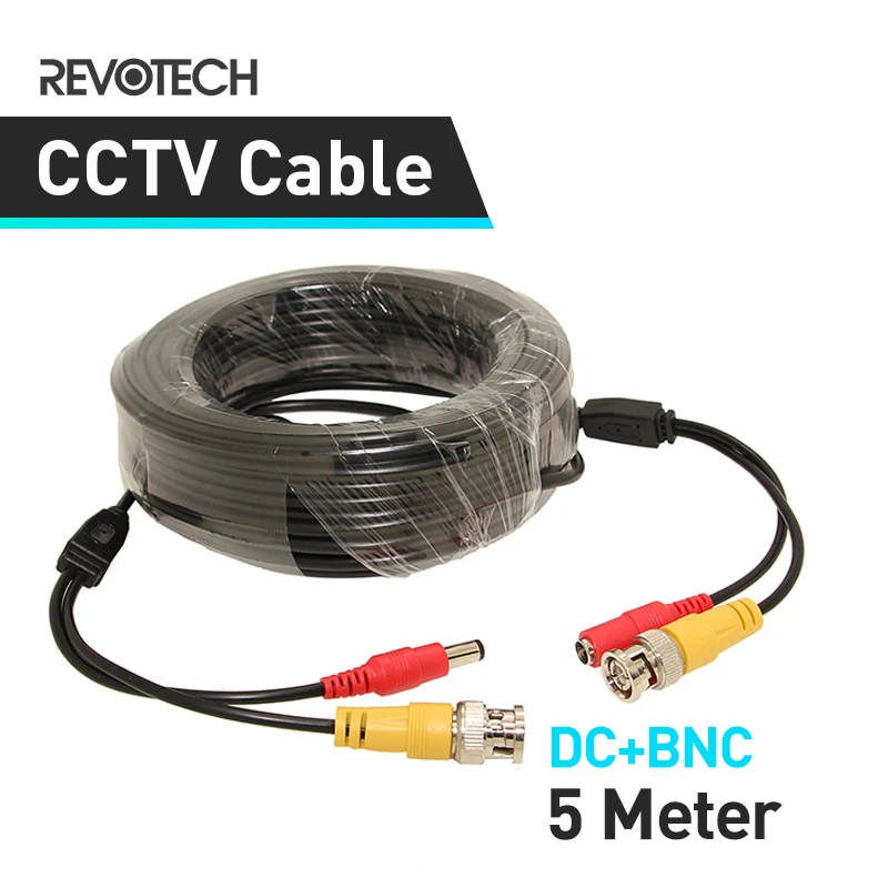 5 м DC BNC 2in1 видео адаптер питания CCTV камера кабель системы безопасности аксессуары|adapter cctv|camera cablecctv camera cable |