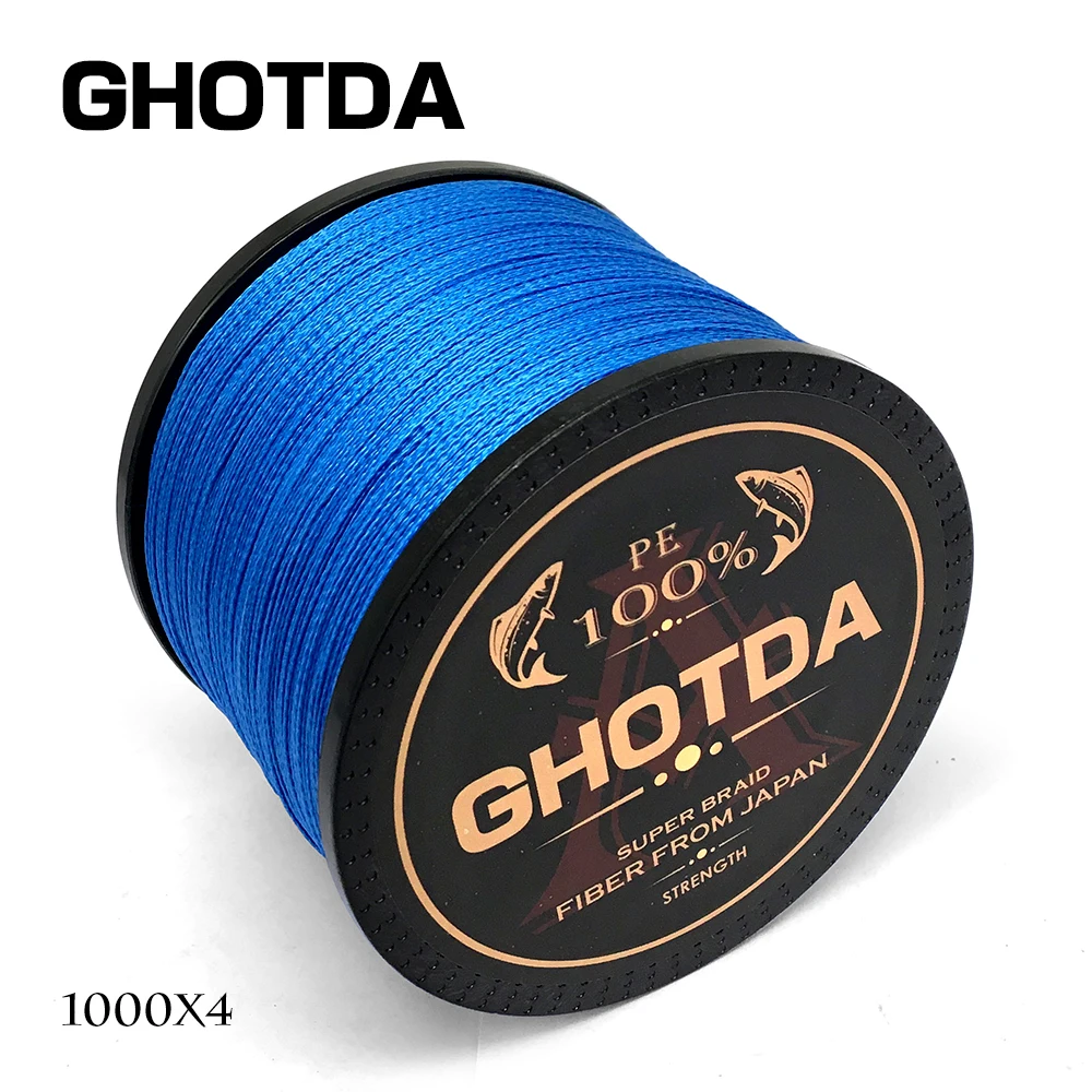 GHOTDA 1000 متر خيط صنارة الصيد 10-80LB مضفر خط السلس المتعددة الشعيرات PE خيط صنارة الصيد ل المياه المالحة الصيد