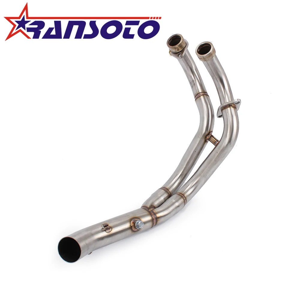 

RANSOTO High Quality Motorcycle Exhaust System front header for YAMAHA MT-07 MT07 FZ-07 FZ TRACER 700 2014-2018 XSR700 2016-2017