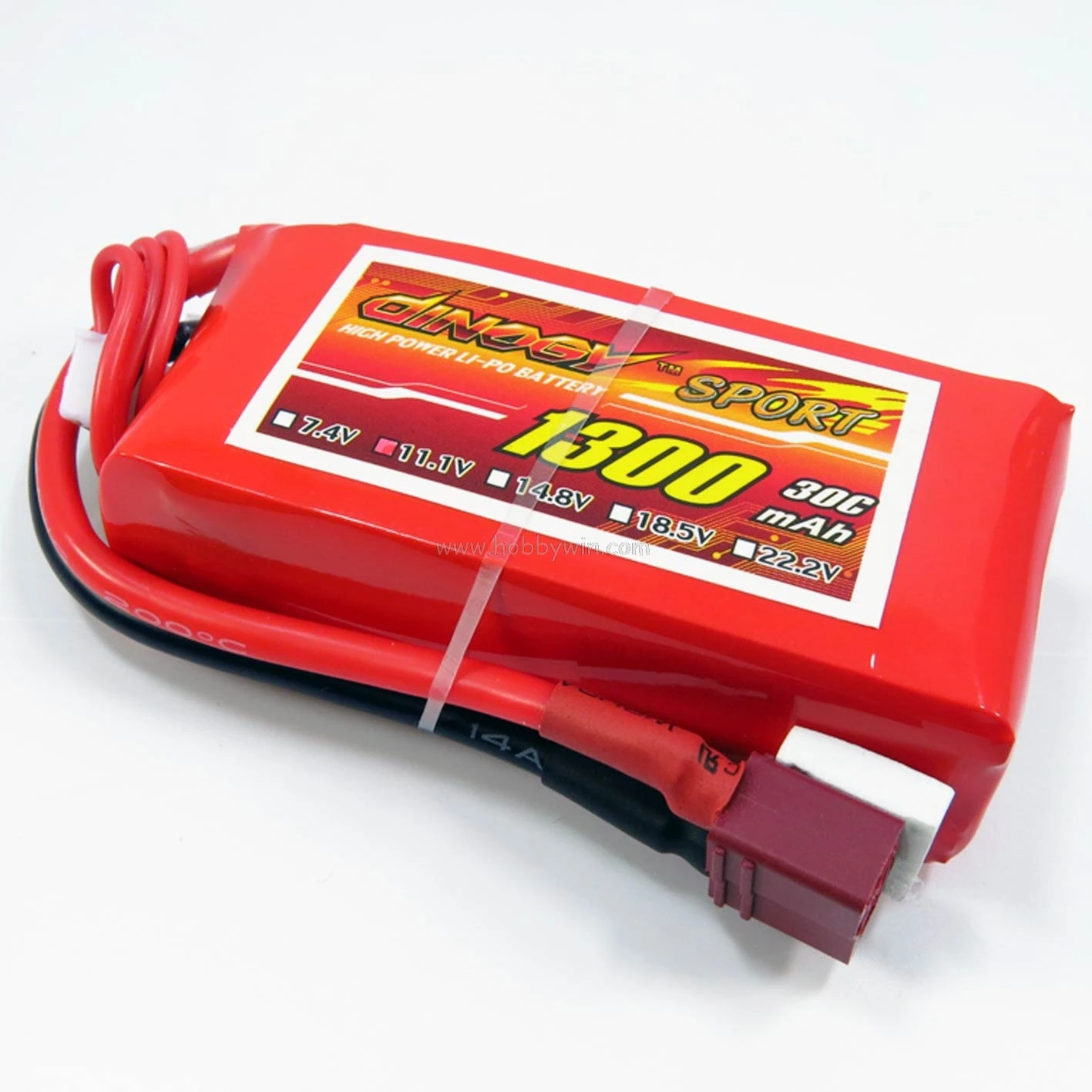 Buy 11.1V/3S 1300mAh 30C LiPO Battery T plug For RC