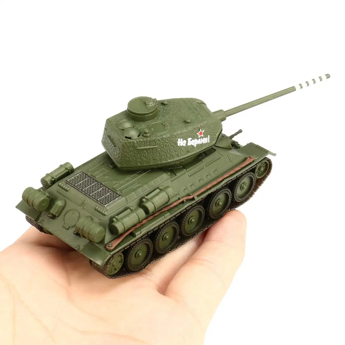 Русская модель танка Второй мировой войны T34/85-1944 1/72, пластиковый армейский зеленый мини-танк, детские игрушки, подарок для мальчика