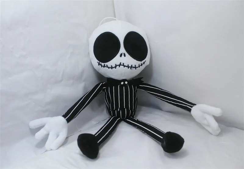

The Nightmare Before Christmas Jack Skeleton Plush Toys New 35cm Movie Cartoon Horror Halloween Jack Soft Stuffed Dolls Gift