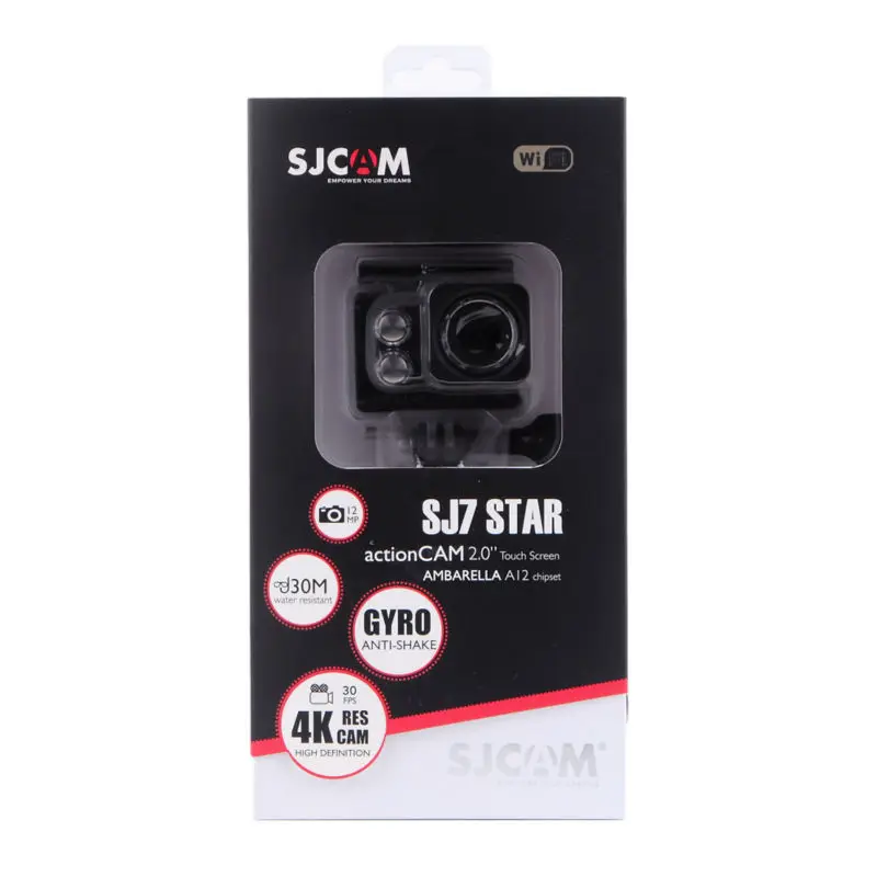 Оригинальная Спортивная камера SJCAM SJ7 Star 4K Ambarella A12S75 DV HD " сенсорный экран wifi Пульт дистанционного управления 30 м Водонепроницаемая камера 32 Гб SD карта подарок