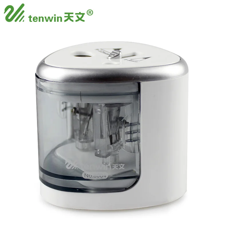 Double Hole Electric Pencil Sharpener,/ Battery//USB Operated,/ Fit for Different Size Pencils,/ 6-8mm,/ 9-12mm