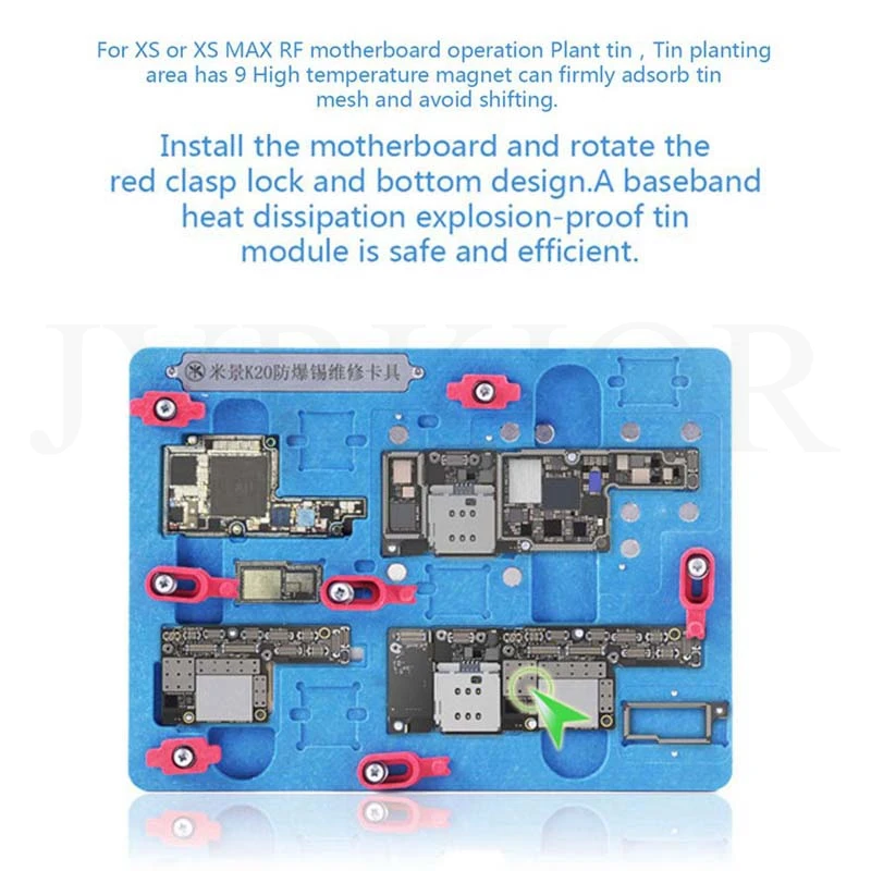 Jyrkior взрывозащищенный охлаждающий ремонт логической платы платформа материнская плата ремонт печатной платы Держатель приспособление для iPhone X/XS Max