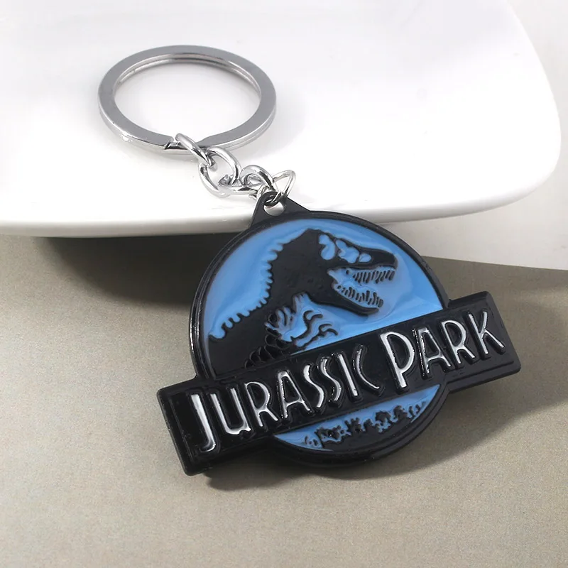 

New Jurassic Park Logo pendant Keychain watch game man and women Keyring accessories