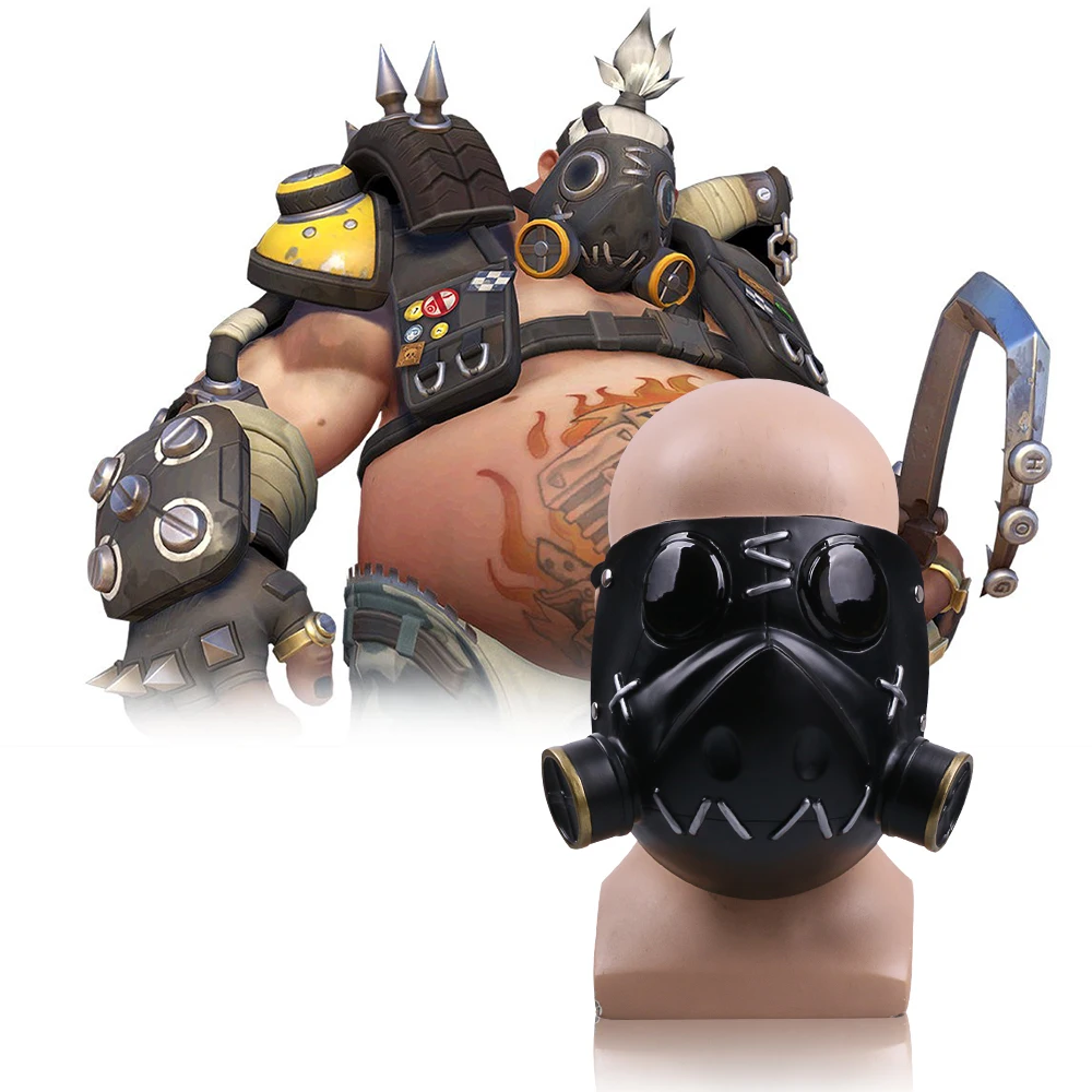 Hot Game OW ROADHOG MAKO RUTLEDGE Masks Latex Breathable Oringal Skin Cosplay Mask Party Prop Gifts Halloween Party (10)