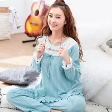 AEOZRING/Новые пижамы, с длинными рукавами, лето и осень, милые, милые кружева, принцесса, домашний костюм