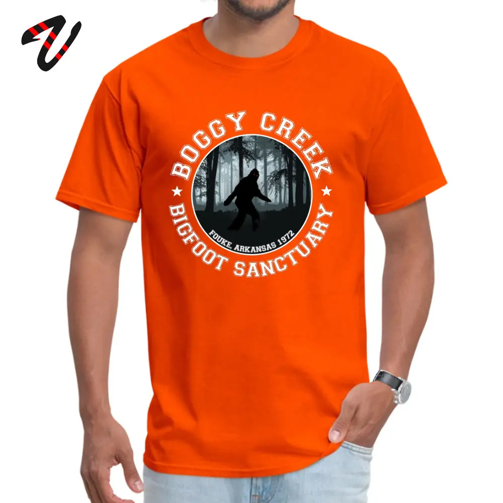 Normal Cotton Fabric Design Tops Shirts Wholesale Short Sleeve Mens Tshirts Party April FOOL DAY T-shirts Crew Neck Boggy Creek Bigfoot ReserveInspired By The Legend of Boggy Creek19519 orange