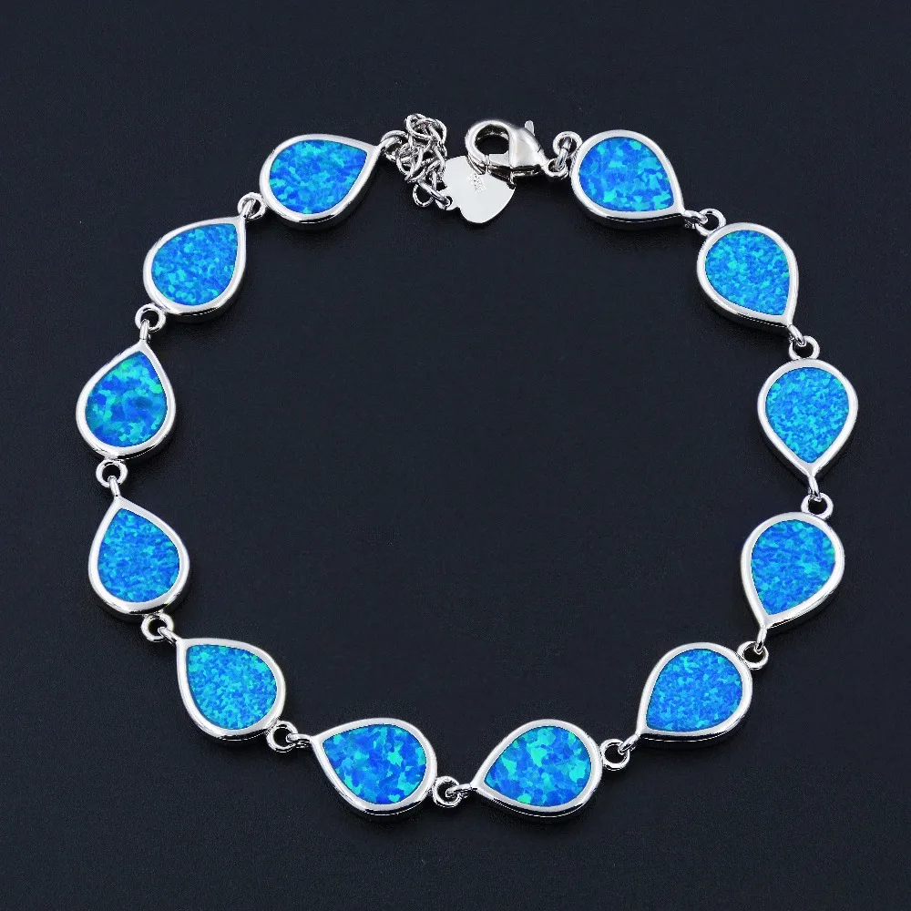 Aliexpress.com : Buy Graceful Ocean Blue Opal Bracelet Pear Shaped