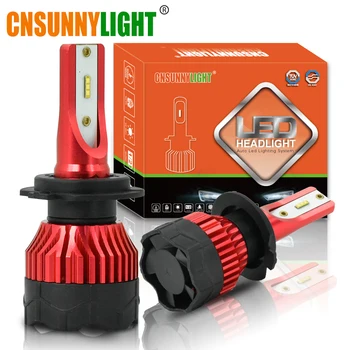 

CNSUNNYLIGHT 2PCS Auto K5 6500K LED H7 H4 H1 H11 9005 Car Headlight Bulbs 8000Lm 48W/Pair Customized ZES chips Automotive Lamps