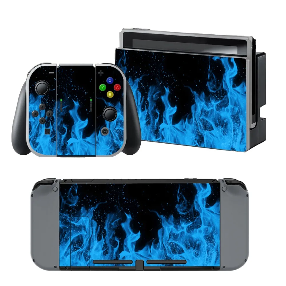 

Blue flame Vinyl Cover Decal Skin Sticker For Nintendo Switch NS Console & Controller Skins
