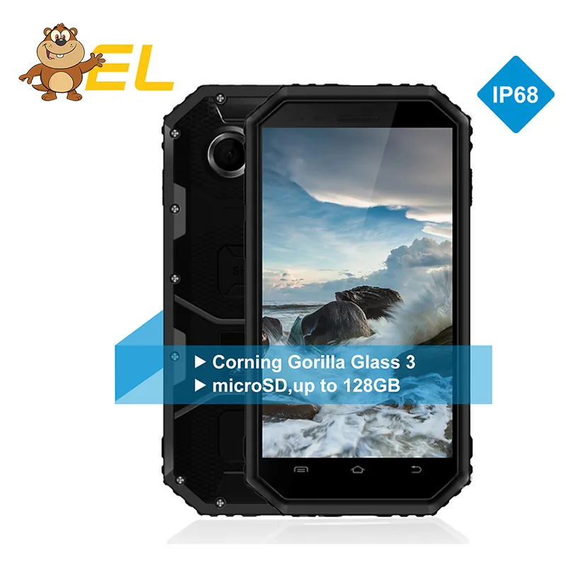 

E&L W6S IP68 Waterproof Mobile Phone 4.5" IPS Android 7.0 Quad Core 1GB+8GB 2.0MP+5.0MP 2600mAh Dual Card 3G SmartPhone In Stock