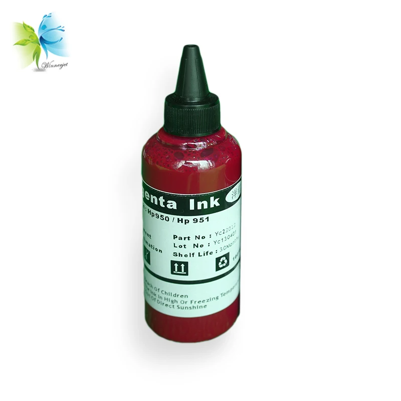 

Winnerjet 4 Colors 100ml for HP Officejet Pro 8000 8500 8500A Printer Refill Dye Ink