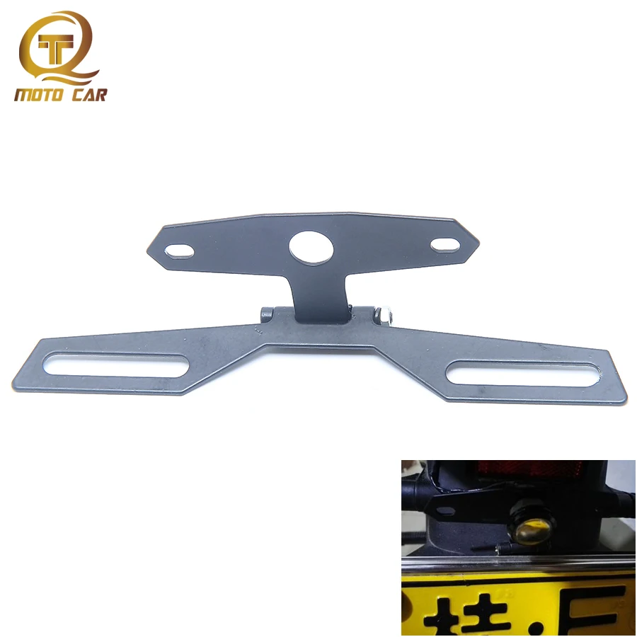 

Universal Motorcycle License Plate Bracket license Tail light Holder For Yamaha Nmax 155 Cb190r Harley Benelli Parts Kawasaki