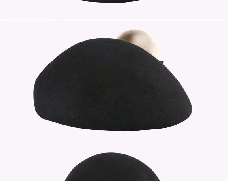 Осенне-зимняя британская модная шапка женская шерстяная шапка женская теплая шерстяная шапка для девочек модные вечерние шапки Теплые береты B-7549