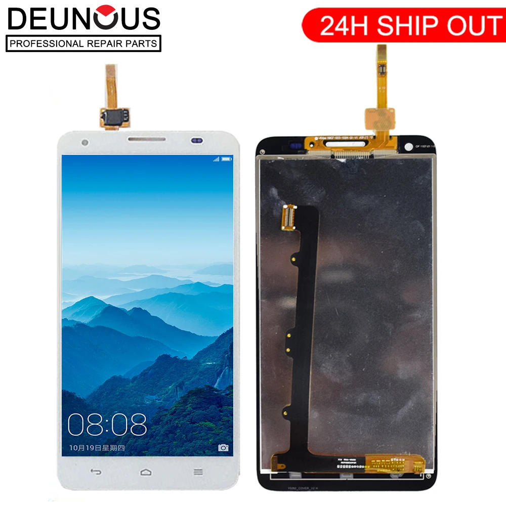 

New For Huawei Honor 3X G750 LCD Display Digitizer Touch Panel Sensor Assembly + Frame G750-T01 G750-T00 G750-U10