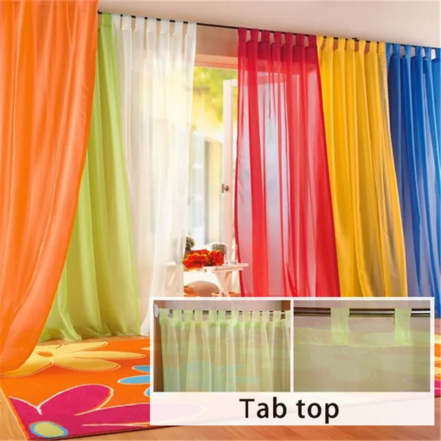 European Tab Top Voile Tulle Sheer Gauze Blinds Curtain Window European Tab Top Voile Tulle Sheer Gauze Blinds Curtain Window Screening Cafe Hotel Bed Mantle Living