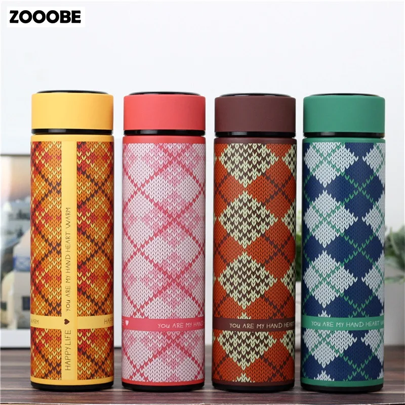 ZOOOBE 500 мл красочный Термос вакуумной фляга из нержавеющей стали Термокружка с
