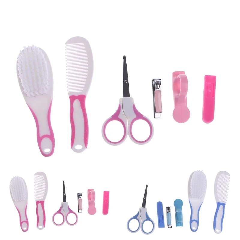 2018 New 6PcsSet Newborn Baby Kids Manicure Nail Hair Health Care Grooming Brush Kit New Baby Care Suit Baby Kids Child Gifts