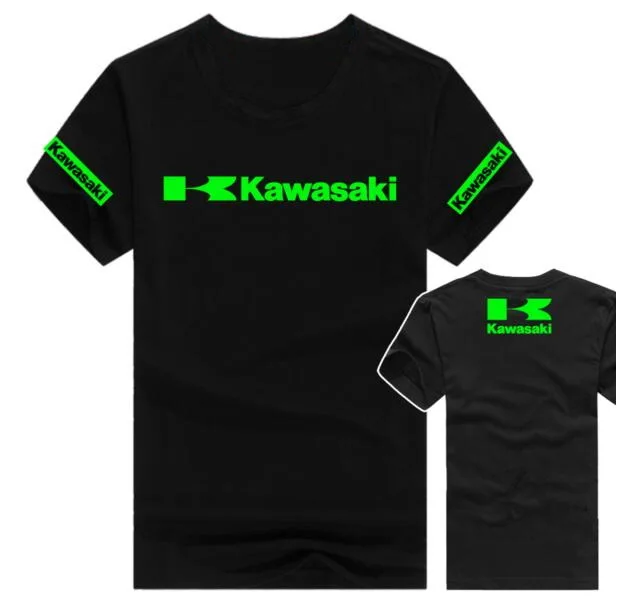 

2019 New Arrival 100% Cotton Kawasaki Ninja Motorcycle Shirt Men Short Sleeve T-Shirt Motorsport Team Logo T-shirt