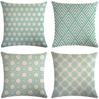 

Geometric Sofa Decorative Cushion Cover Pillow Pillowcase Cotton Linen 45*45 Throw Pillow Home Decor Pillowcover 40603