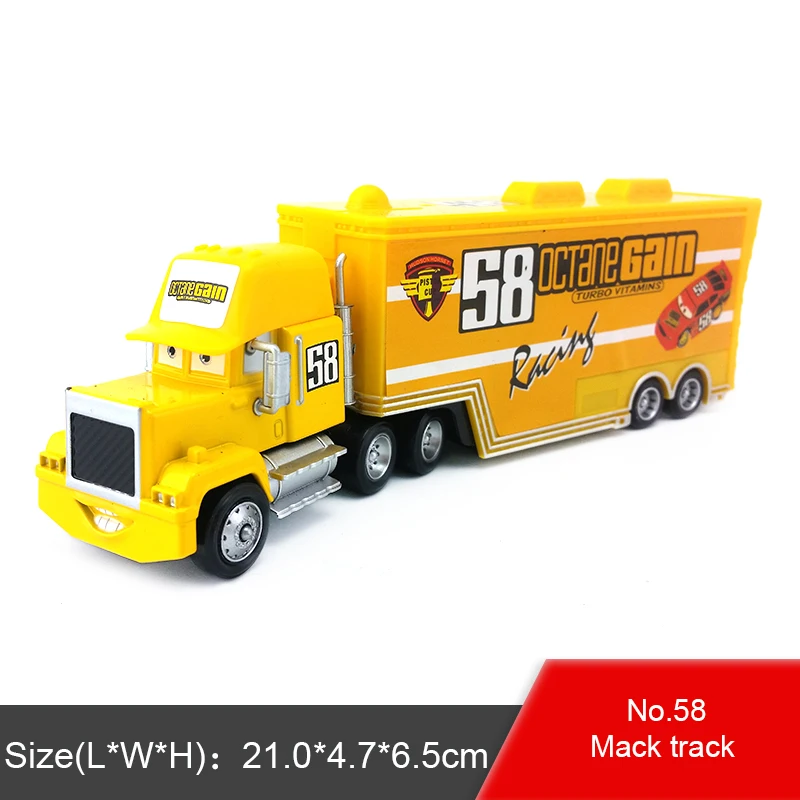 Disney Pixar Cars 2 3 игрушки Молния Маккуин Джексон шторм Mack Uncle Truck 1:55 литой модельный автомобиль игрушка Дети Рождественский подарок - Цвет: Mack No.58