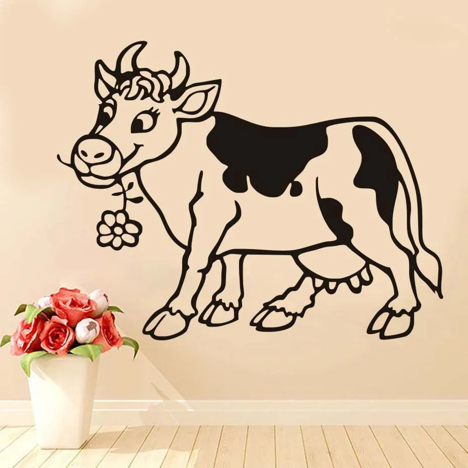 Populer Lucu Kartun Sapi Stiker Dinding Untuk Kamar Anak Anak Bunga Populer Lucu Kartun Sapi Stiker Dinding Untuk Kamar Anak Anak Bunga