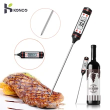 Цифровой термометр KONCO для приготовления мяса, Новое мгновенное чтение с ЖК-экраном, Кухонный Термометр для грилей, барбекю, коптильня, винных инструментов