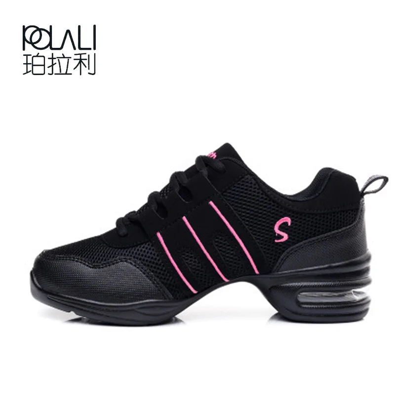 POLALI/дышащая обувь для танцев на мягкой подошве; женские спортивные кроссовки для танцев; обувь в стиле джаз и хип-хоп; женская танцевальная обувь; Zapatos - Цвет: heifen