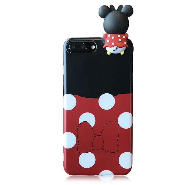 3d toys Minnie Mickey Mouse Phone Case For iPhone 7 7plus