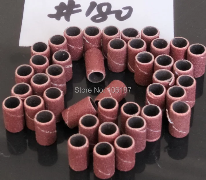 

100Pcs/Bag Sanding Bands Nail Art Sanding Bands Nail Drill Bits Sanding Drum for Nail Drill Bits (180#)