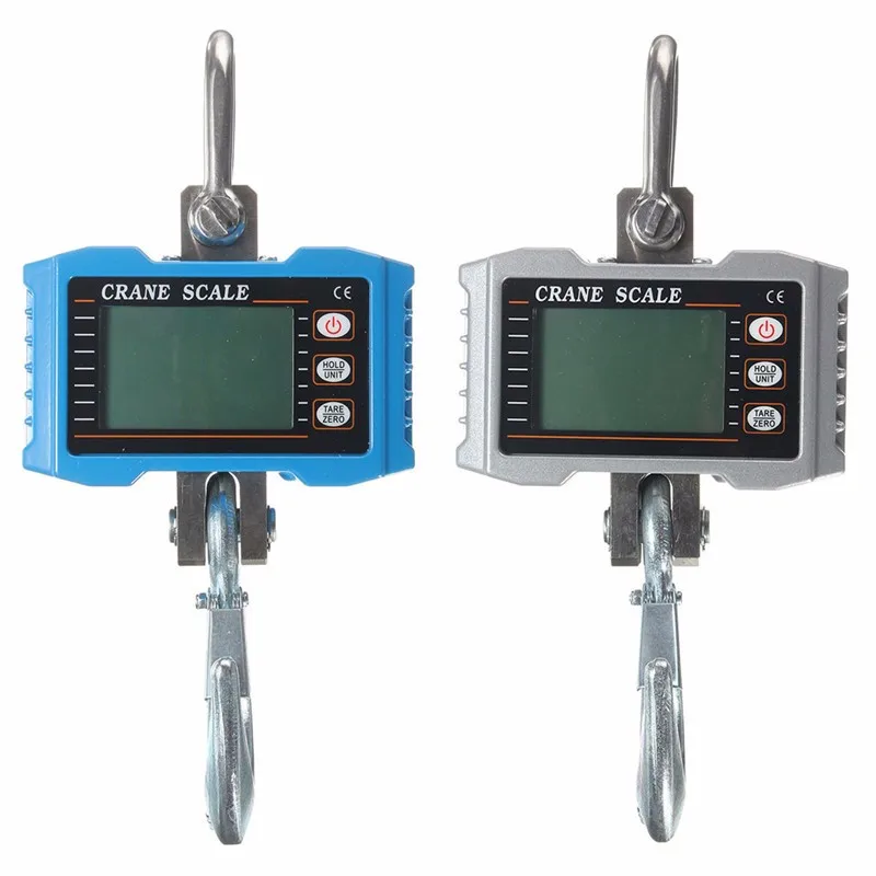 

Professional 1000kg Crane Scale LCD Digital Electronic Hook Hanging Weight Heavy Duty Hanging Hook Scales Kitchen 2000LBS 1t