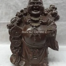 Xd 00381 Китайский Бронзовый Буддийский YuanBao Монета Счастливый Смех Майтрейя Тыквы Buddhs Статуя