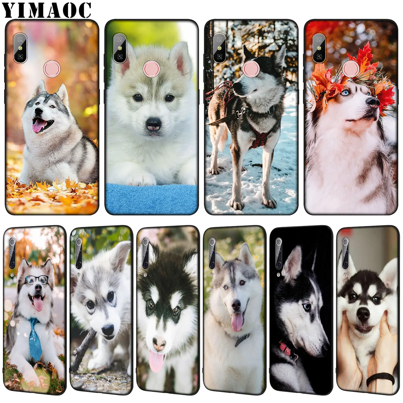 YIMAOC husky dog Soft Silicone Phone Case for Xiaomi Mi 10 9 9T CC9 CC9E 8 SE A3 Pro A1 A2 Lite 6 pocophone f1 Mi10 | Мобильные