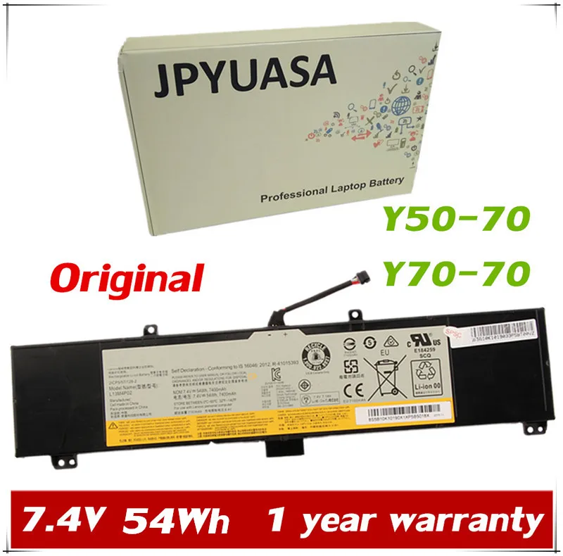 

7XINbox 7.4V 54Wh Original L13M4P02 L13N4P01 L13M4P02 Laptop Battery For Lenovo Y50-70 Y70-70 Y70 121500250 Tablet